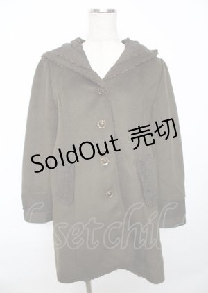 画像: axes femme / フード付きコート  カーキ Y-25-10-06-066-AX-CO-SZ-ZI