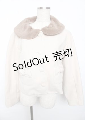 画像: m petit by misako / ファー襟ショートジャケット  淡薄橙 Y-25-10-06-070-LO-CO-SZ-ZY