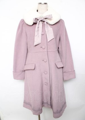 画像: axes femme POETIQUE / 裾レースデザインコート M ラベンダー Y-25-10-06-072-AX-CO-SZ-ZY