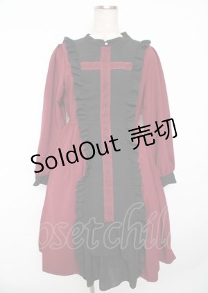 画像: axes femme POETIQUE / レースクロスシスターワンピース M ワイン Y-25-10-06-079-AX-OP-SZ-ZI