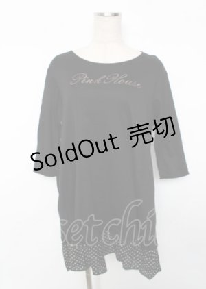 画像: PINK HOUSE / 水玉プリント使いチュニックカットソー F 黒 Y-25-10-06-084-LO-OP-SZ-ZY