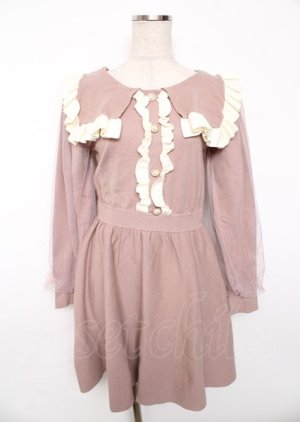 画像: Ank Rouge / ニットワンピース  ピンク Y-25-10-06-085-CA-OP-SZ-ZY