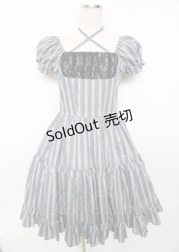 画像1: Victorian maiden / クラシカルレジメンタルフラワーチュールドレス  アッシュ Y-25-10-06-091-CL-OP-SZ-ZY (1)