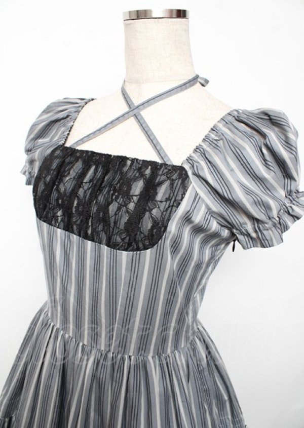 画像3: Victorian maiden / クラシカルレジメンタルフラワーチュールドレス  アッシュ Y-25-10-06-091-CL-OP-SZ-ZY (3)