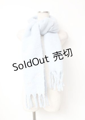 画像: axes femme / 雪柄刺繍ボリュームストール  サックス Y-25-10-06-015-AX-ZA-SZ-ZT486