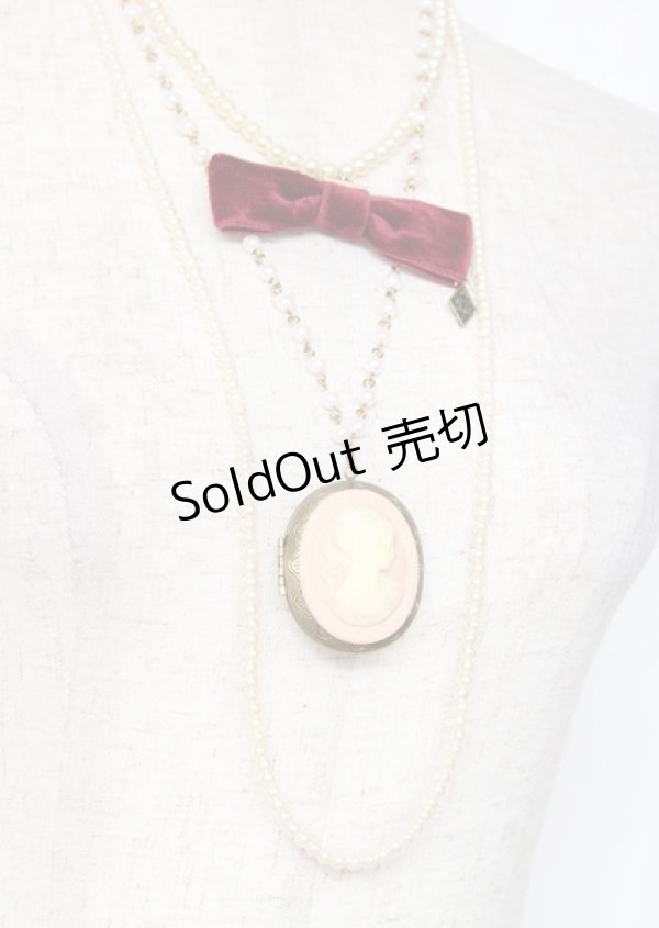 画像2: metamorphose / カメオロケットパールペンダント  ピンク Y-25-10-06-016-ME-AC-SZ-ZY (2)