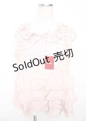 画像: PINK HOUSE / フリル使いノースリーブブラウス F ピンク Y-25-10-07-004-LO-BL-SZ-ZY