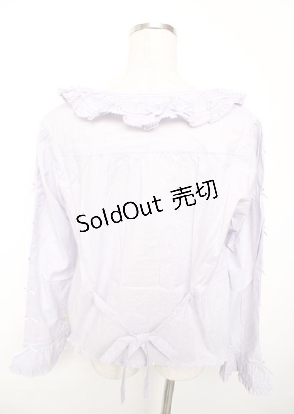 画像2: PINK HOUSE / リボン使いローンブラウス F ラベンダー Y-25-10-07-005-LO-BL-SZ-ZY (2)