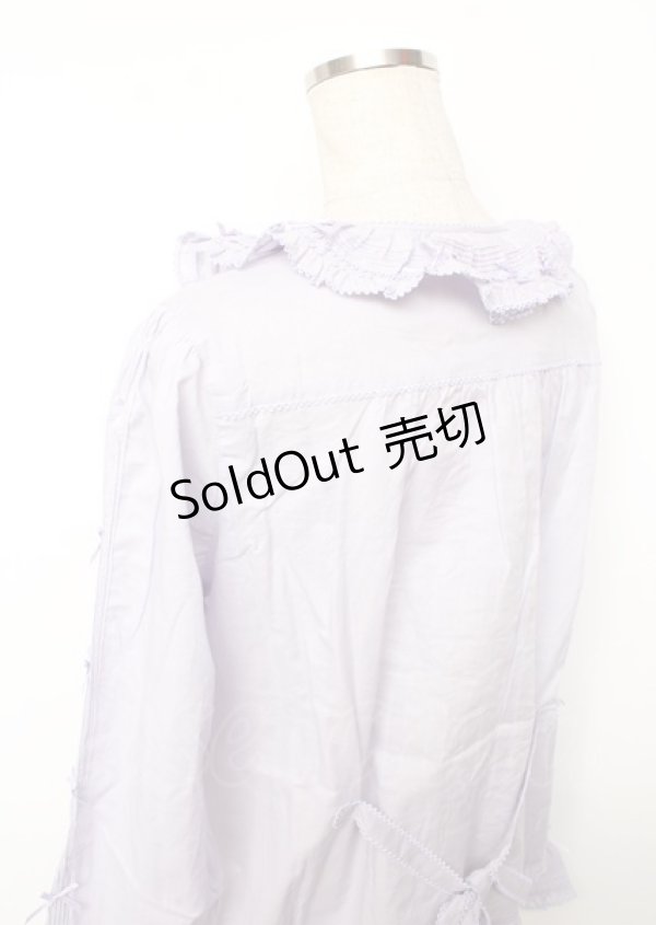 画像4: PINK HOUSE / リボン使いローンブラウス F ラベンダー Y-25-10-07-005-LO-BL-SZ-ZY (4)