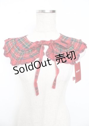 画像: PINK HOUSE / フリル使いティペット  赤 Y-25-10-07-006-LO-ZA-SZ-ZY