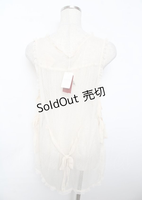 画像2: PINK HOUSE / ドットチュールタブリエ F 生成り Y-25-10-07-045-LO-TO-SZ-ZY (2)