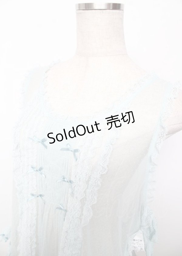 画像3: PINK HOUSE / ドットチュールタブリエ F サックス Y-25-10-07-046-LO-TO-SZ-ZY (3)