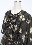 画像3: INGEBORG / カメリアとドットのワンピース F 黒 Y-25-10-07-050-LO-OP-SZ-ZY (3)