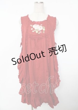 画像: PINK HOUSE / Berry Roseのタブリエ F 赤 Y-25-10-07-052-LO-OP-SZ-ZY