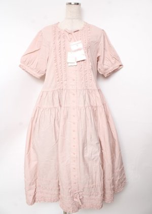 画像: PINK HOUSE / ピコフリル使いロングワンピース F ピンク Y-25-10-07-053-LO-OP-SZ-ZY