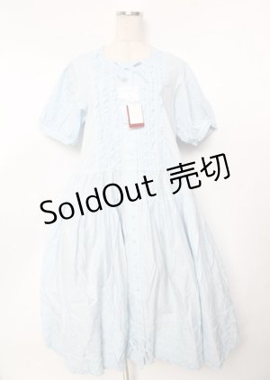 画像: PINK HOUSE / ピコフリル使いロングワンピース F サックス Y-25-10-07-054-LO-OP-SZ-ZY