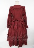 画像2: PINK HOUSE / 小花刺繍入りフリルワンピース F ボルドー Y-25-10-07-055-LO-OP-SZ-ZY (2)