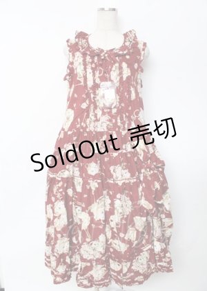 画像: PINK HOUSE / ティータイムプリントワンピース F 赤 Y-25-10-07-057-LO-OP-SZ-ZY