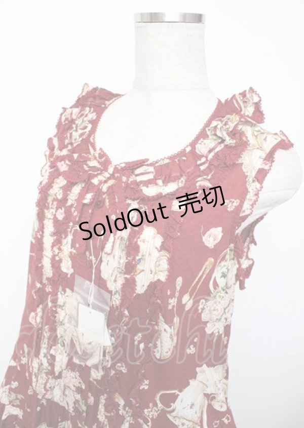 画像3: PINK HOUSE / ティータイムプリントワンピース F 赤 Y-25-10-07-057-LO-OP-SZ-ZY (3)