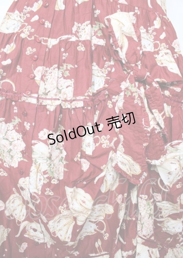 画像4: PINK HOUSE / ティータイムプリントワンピース F 赤 Y-25-10-07-057-LO-OP-SZ-ZY (4)