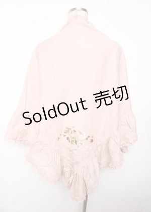 画像: PINK HOUSE / ベリーローズ刺しゅうのストール F ピンク Y-25-10-07-059-LO-ZA-SZ-ZY