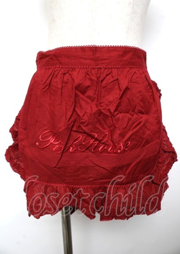 画像1: PINK HOUSE / ロゴ刺繍入りローンタリブエ F 赤 Y-25-10-07-062-LO-ZA-SZ-ZY (1)