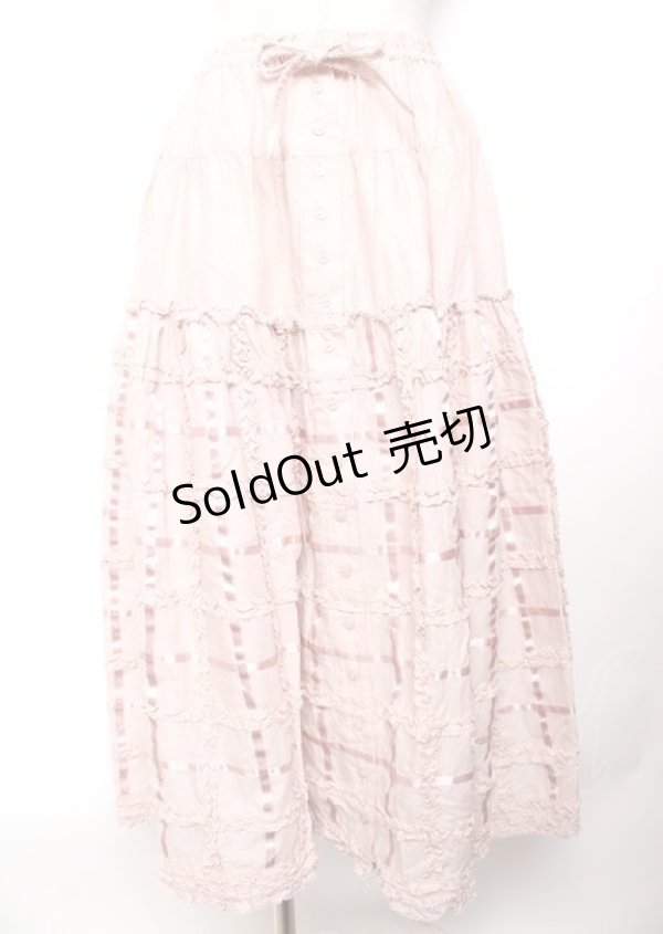 画像1: PINK HOUSE / フリル使いスカート  ピンク Y-25-10-07-074-LO-SK-AS-ZY (1)