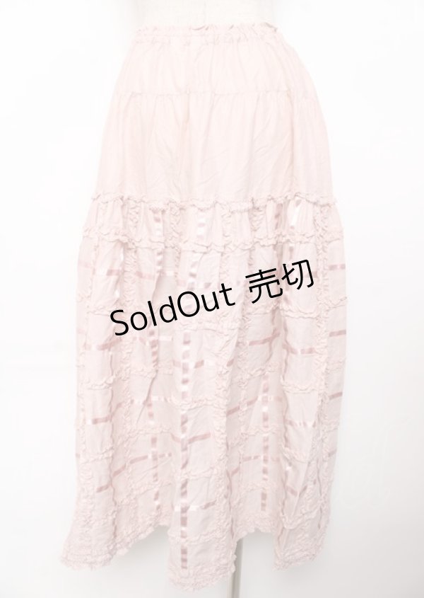 画像2: PINK HOUSE / フリル使いスカート  ピンク Y-25-10-07-074-LO-SK-AS-ZY (2)