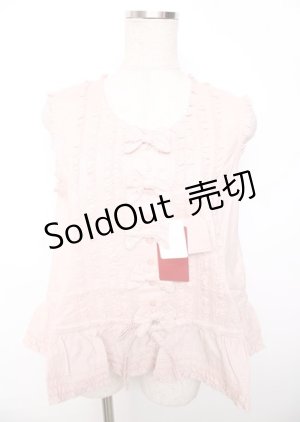画像: PINK HOUSE / リボンいっぱいノースリーブブラウス F ピンク Y-25-10-07-003-LO-BL-SZ-ZY