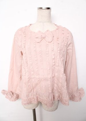 画像: PINK HOUSE / フリルいっぱいローンブラウス F ピンク Y-25-10-07-020-LO-BL-SZ-ZY