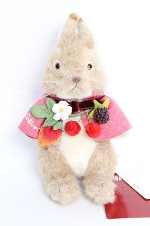 画像: PINK HOUSE / PETER RABBIT Cherry Berry Rabbits　ブローチ  赤 Y-25-10-10-001-LO-TO-SZ-ZY