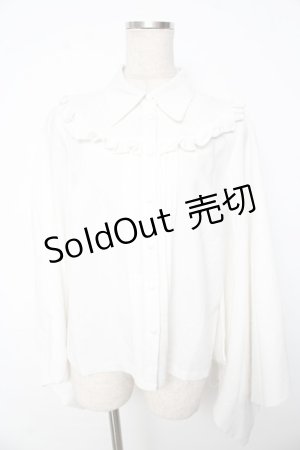 画像: Favorite / 麗しのシンプル和袖ブラウス 白 M Y-25-10-10-067-LO-BL-SZ-ZY