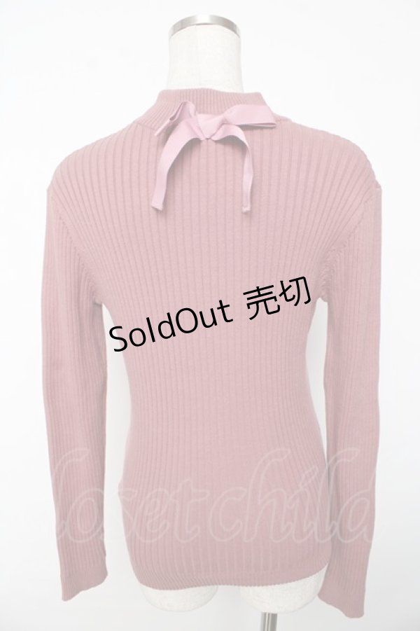 画像2: F&A / バックリボンリブニットプルオーバー F ピンク Y-25-10-10-069-LO-TO-SZ-ZY (2)