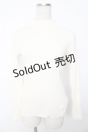 画像: F&A / バックリボンリブニットプルオーバー F アイボリー Y-25-10-10-070-LO-TO-SZ-ZY