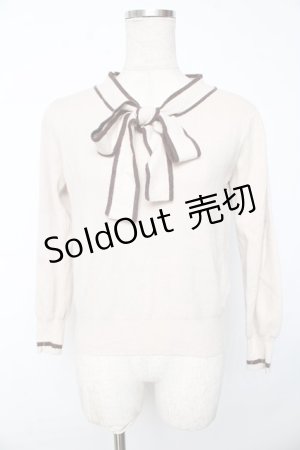 画像: tocco / タイ付きニット  生成り Y-25-10-10-072-LO-TO-SZ-ZY