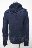 画像2: axes femme / 襟レース使いニットタートル M 紺 Y-25-10-10-078-AX-TO-SZ-ZI (2)