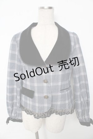 画像: axes femme POETIQUE / ボリューム袖ジャケット  グレー Y-25-10-10-090-AX-JA-SZ-ZY
