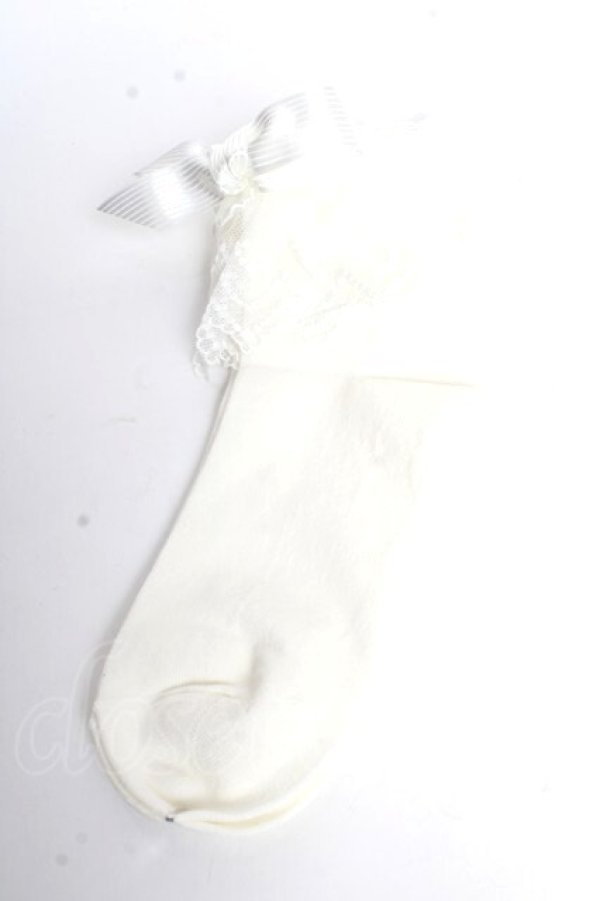 画像1: BABY,THE STARS SHINE BRIGHT / Fairy tale Herbariumクルー丈ソックス  白 Y-25-10-10-009-BA-ZA-SZ-ZY (1)