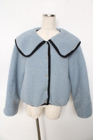 画像: axes femme POETIQUE / ハートキルティングブルゾン M サックス Y-25-10-10-093-AX-JA-SZ-ZY