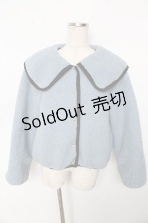 画像: axes femme POETIQUE / ハートキルティングブルゾン M サックス Y-25-10-10-093-AX-JA-SZ-ZI