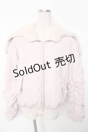 画像: Ank Rouge / バックプリントブルゾン  ピンク Y-25-10-10-096-CA-CO-SZ-ZY
