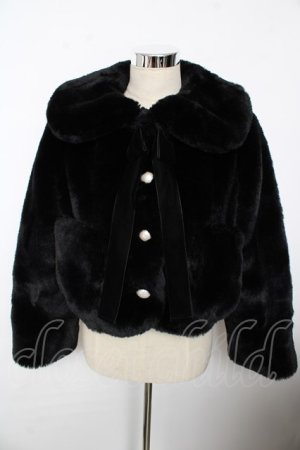 画像: Angelic Pretty / Ladyファーショートコート  黒 Y-25-10-10-104-AP-CO-SZ-ZY