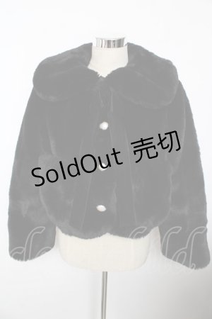 画像: Angelic Pretty / Ladyファーショートコート  黒 Y-25-10-10-104-AP-CO-SZ-ZY