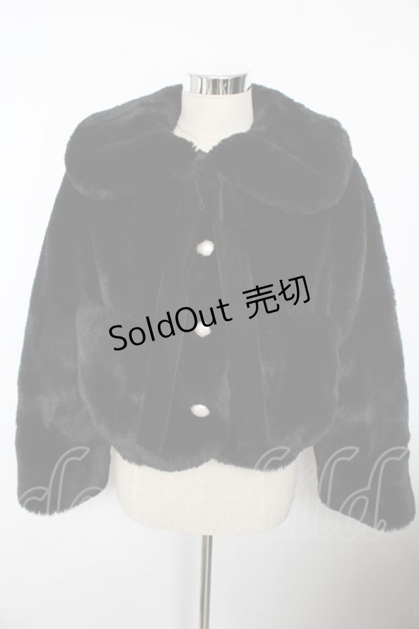 画像1: Angelic Pretty / Ladyファーショートコート  黒 Y-25-10-10-104-AP-CO-SZ-ZY (1)