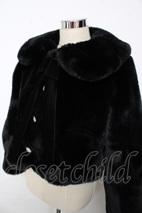 画像3: Angelic Pretty / Ladyファーショートコート  黒 Y-25-10-10-104-AP-CO-SZ-ZY (3)