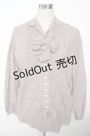 画像: INGEBORG / リボン付きギンガムブラウス F ブラウン Y-25-10-10-115-LO-BL-SZ-ZT0207B