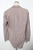 画像2: INGEBORG / リボン付きギンガムブラウス F ブラウン Y-25-10-10-115-LO-BL-SZ-ZY (2)