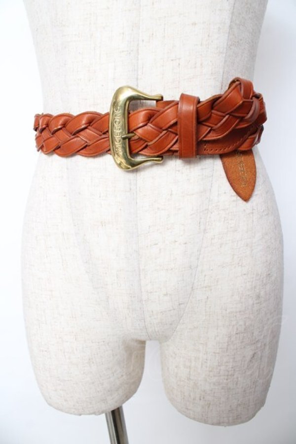 画像1: INGEBORG / 編み込みベルト  ブラウン Y-25-10-10-014-LO-ZA-SZ-ZT488 (1)