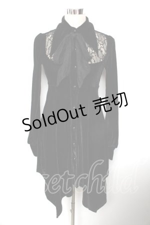 画像: KILL STAR / Nymyra Velvet Cameo Dress S 黒 Y-25-10-10-131-SL-OP-SZ-ZY