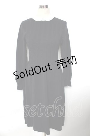画像: F&A / クレリック衿ニットワンピース F ネイビー Y-25-10-10-132-LO-OP-SZ-ZY